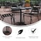 Flash Furniture Mellie 31.5'' Black Square Metal Indoor-Outdoor Table with Base TLH-053-3-BK-GG - alternate 8